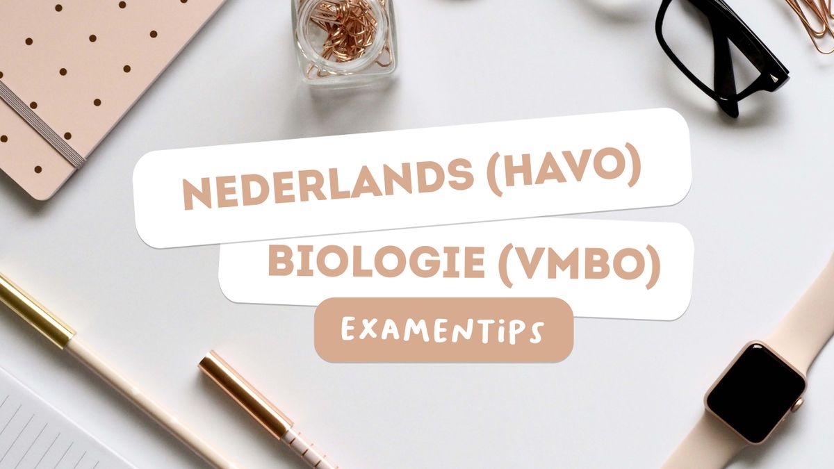 Tips Voor Examen Biologie Vmbo En Nederlands Havo EO BEAM