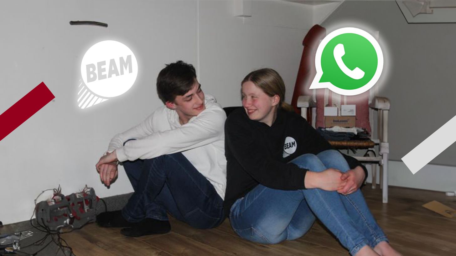 Anique (16) en Melvin (16) hebben verkering dankzij een Whatsappgroep van BEAM!
