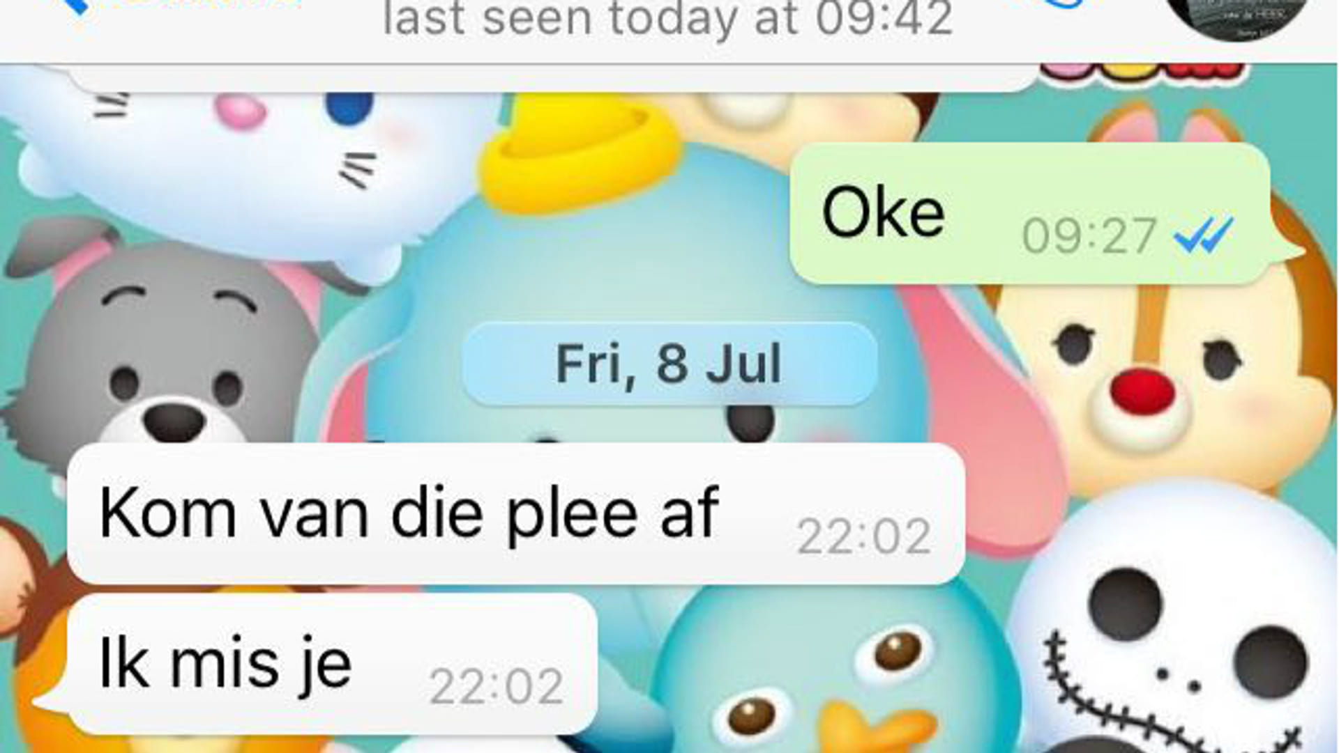Ouders op WhatsApp: "Lekker kontje op je profielfoto"