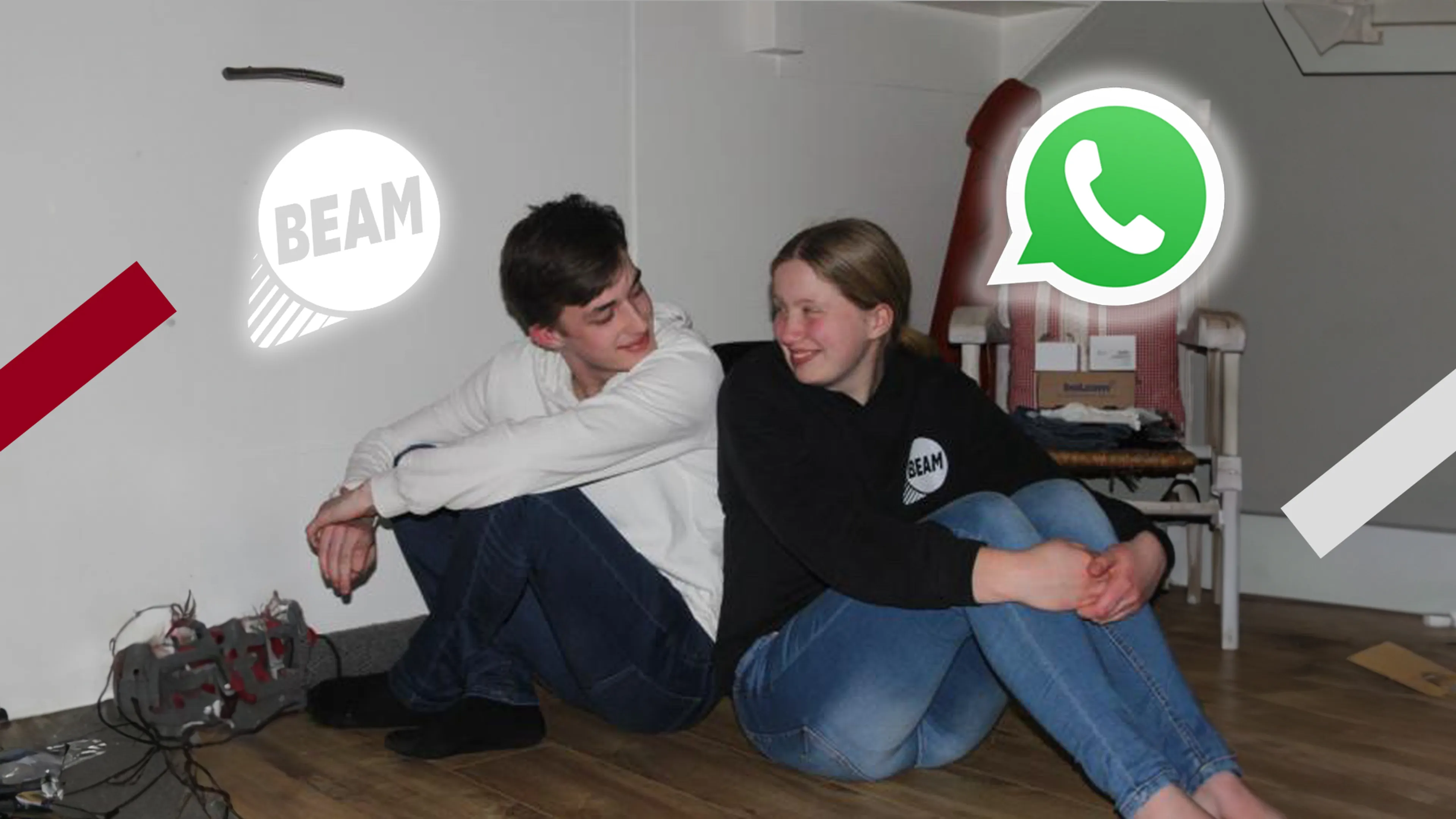 Anique (17) en Melvin (17) hebben verkering dankzij een Whatsappgroep van BEAM!